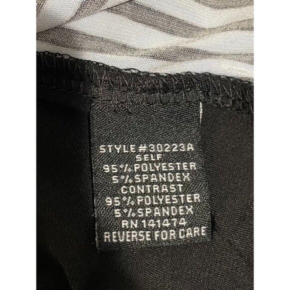 Adele & May Striped Black & White Short Sleeve Blouse Size L - Picture 6 of 10